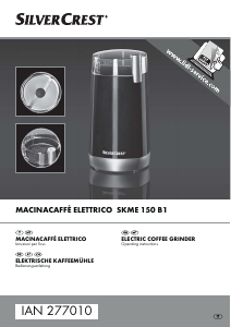 Manuale SilverCrest IAN 277010 Macinacaffè