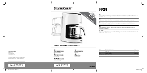 Käyttöohje SilverCrest IAN 72023 Kahvikone