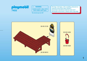 Bedienungsanleitung Playmobil set 7455 Accessories Fischstand Markt im Folienbeutel