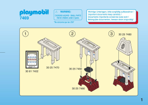 Handleiding Playmobil set 7469 Accessories Inrichting middeleeuwse keuken
