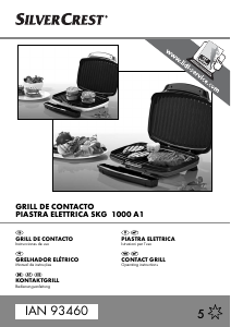 Manual SilverCrest IAN 93460 Grelhador de contacto