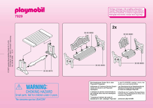 Handleiding Playmobil set 7929 Accessories Tuinmeubilair