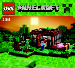 Käyttöohje Lego set 21115 Minecraft Ensimmäinen ilta