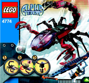 Manual Lego set 4774 Alpha Team Scorpion orb launcher