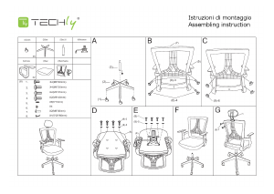 説明書 Techly ICA-CT MC057BK 事務用椅子