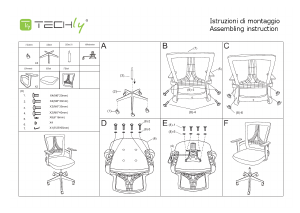 説明書 Techly ICA-CT MC058BK 事務用椅子