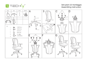 説明書 Techly ICA-CT MC086BK 事務用椅子