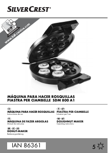 Manual SilverCrest IAN 86361 Máquina de donuts