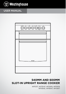 Handleiding Westinghouse WFE647 Fornuis
