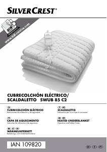 Manual SilverCrest IAN 109820 Cobertor eléctrico