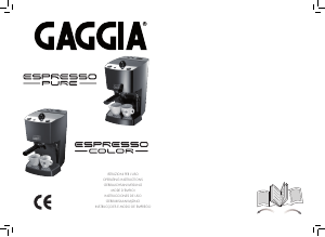 Manual Gaggia RI8154 Espresso Pure Espresso Machine