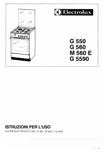 Manuale Electrolux M560E Cucina