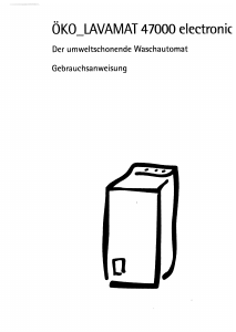 Bedienungsanleitung AEG LAV47000 Waschmaschine