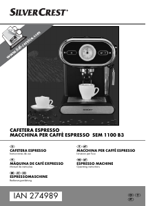 Manual de uso SilverCrest IAN 274989 Máquina de café espresso