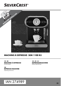 Mode d’emploi SilverCrest IAN 274989 Machine à expresso