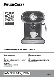 Bruksanvisning SilverCrest IAN 331445 Espressomaskin