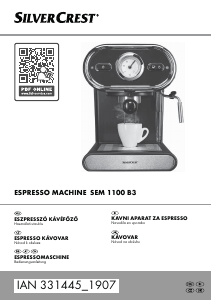 Priročnik SilverCrest IAN 331445 Espresso kavni aparat