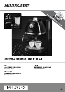 Manual de uso SilverCrest IAN 59345 Máquina de café espresso