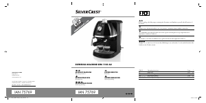 Bruksanvisning SilverCrest IAN 75769 Espressomaskin