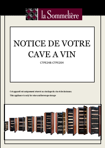 Mode d’emploi La Sommelière CTPE248 Cave à vin