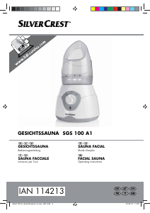 Manuale SilverCrest IAN 114213 Sauna facciale