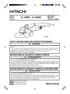 Manual de uso Hitachi G 23MR Amoladora angular