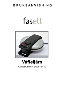 Bruksanvisning Fasett 9095-1412 Våffeljärn