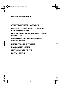 Mode d’emploi Bauknecht GKNA 160 A+ NF Congélateur