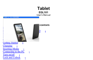 Handleiding Ematic EGL101 E-reader