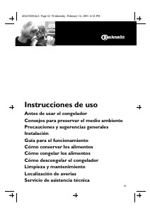Manual de uso Bauknecht GTEA 305 Optima+ Congelador