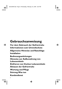 Bedienungsanleitung Bauknecht GTEA 3000 Gefrierschrank