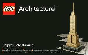 Manual Lego set 21002 Architecture Empire State Building
