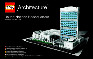 Manual Lego set 21018 Architecture United Nations Headquarters