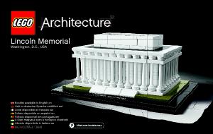 Manual Lego set 21022 Architecture Lincoln Memorial