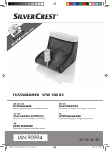 Manuale SilverCrest IAN 90994 Scaldapiedi