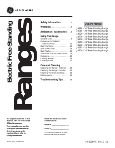 Manual GE JB690SF2SS Range