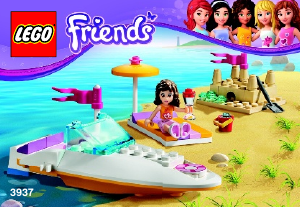 Manual Lego set 3937 Friends Olivias speedboat