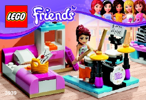 Manual Lego set 3939 Friends Mias bedroom