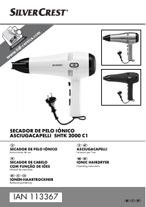 Manual SilverCrest IAN 113367 Secador de cabelo