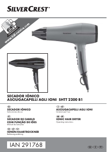 Manual SilverCrest IAN 291768 Secador de cabelo
