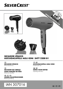 Manual SilverCrest IAN 307016 Secador de cabelo