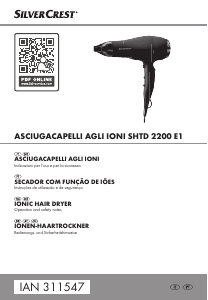 Manual SilverCrest IAN 311547 Secador de cabelo