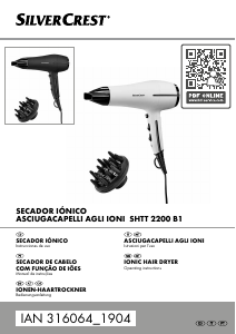 Manual SilverCrest IAN 316064 Secador de cabelo
