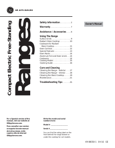 Manual de uso GE JAP02SN4SS Cocina