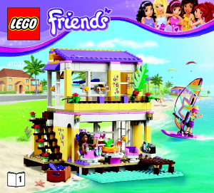 Manuale Lego set 41037 Friends La casa sulla spiaggia di Stephanie