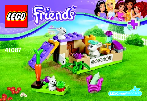 Manual Lego set 41087 Friends Bunnys and babies