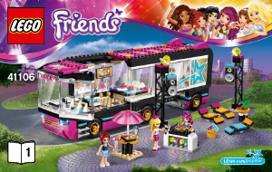 Käyttöohje Lego set 41106 Friends Poptähden keikkabussi