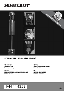 Mode d’emploi SilverCrest IAN 114258 Mixeur plongeant