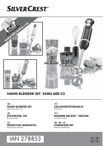 Bruksanvisning SilverCrest IAN 278853 Stavmixer