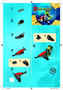 Mode d’emploi Lego set 8072 Atlantis Le propulseur sous-marin